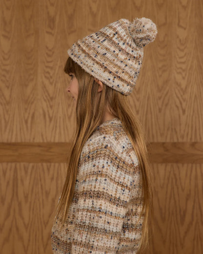 Beanie | Stone Multi-Stripe