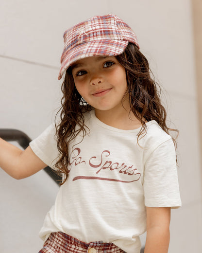 Baseball Hat | Burgundy Plaid