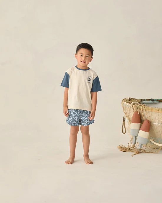 Swim Trunk || Navy Floral
