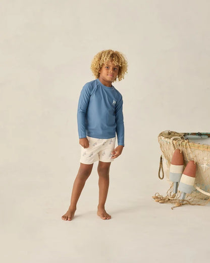Boardshort Sail + Long Sleeve Rashguard Light Blue