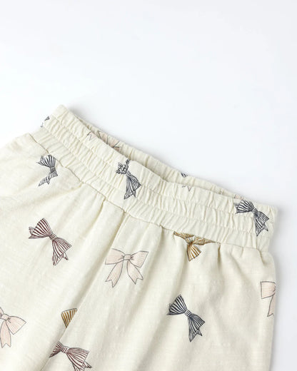 Bow Sweater + Wide Leg Pant Set