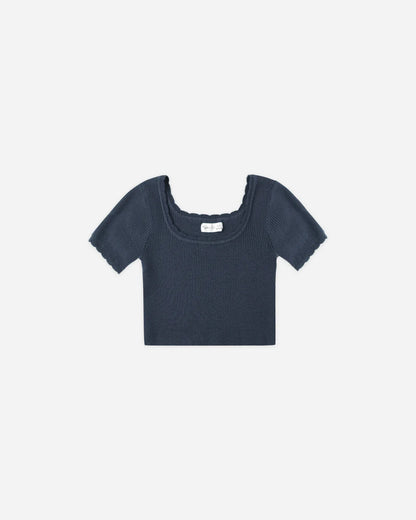 Scallop Tee || Navy