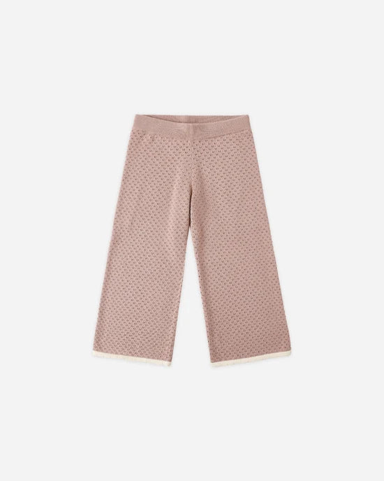 Pointelle Collared Top + Pointelle Knit Pant | Rosewood