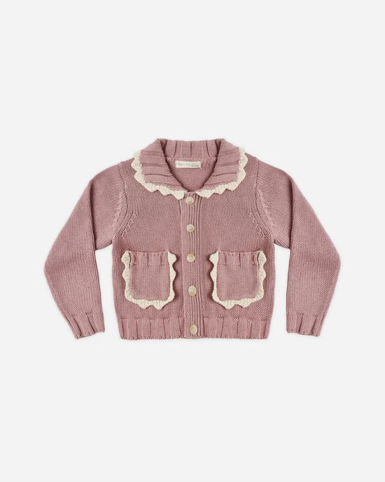 Collared Cardigan | Rosewood