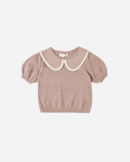 Pointelle Collared Top + Pointelle Knit Pant | Rosewood