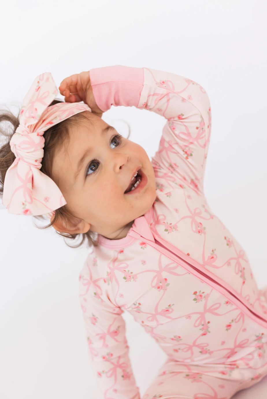Rosie Bow Zipper Romper