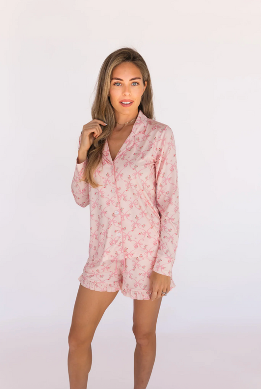 Rosie Bow Women's Long Sleeve Short Set