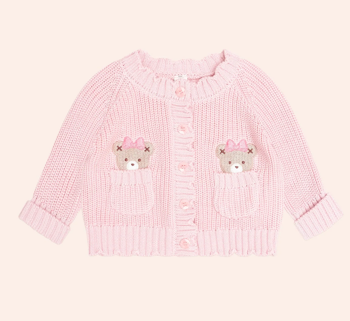 Baby Pink Fisherman Cardi