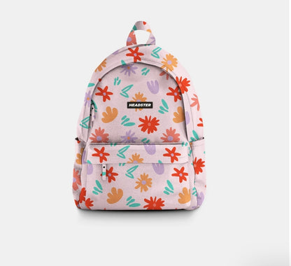 Painted Flowers 20L Backpack - Powder Pink