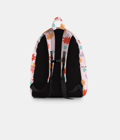 Painted Flowers 20L Backpack - Powder Pink