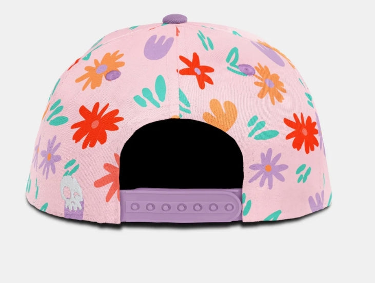 Painted Flowers Snapback - Powder Pink