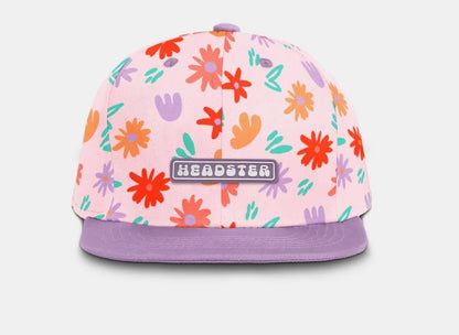 Painted Flowers Snapback - Powder Pink