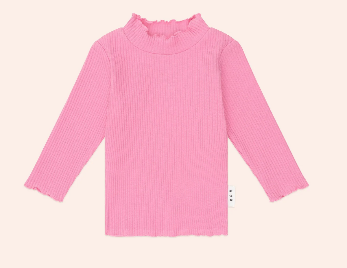 Strawberry Creme Riv Skivvy + Dreamy Denim Tiered Skirt