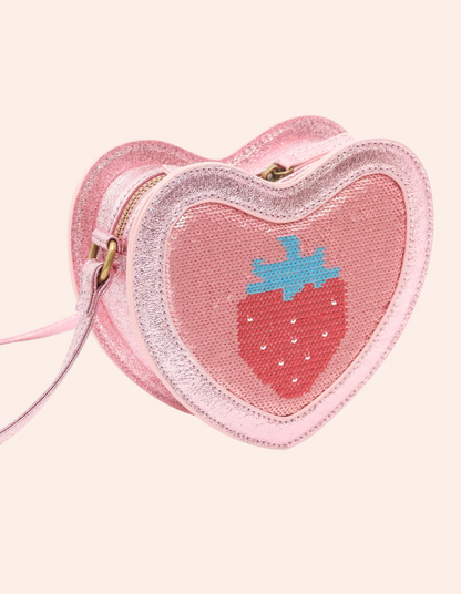 Strawberry Sequin Heart Bag