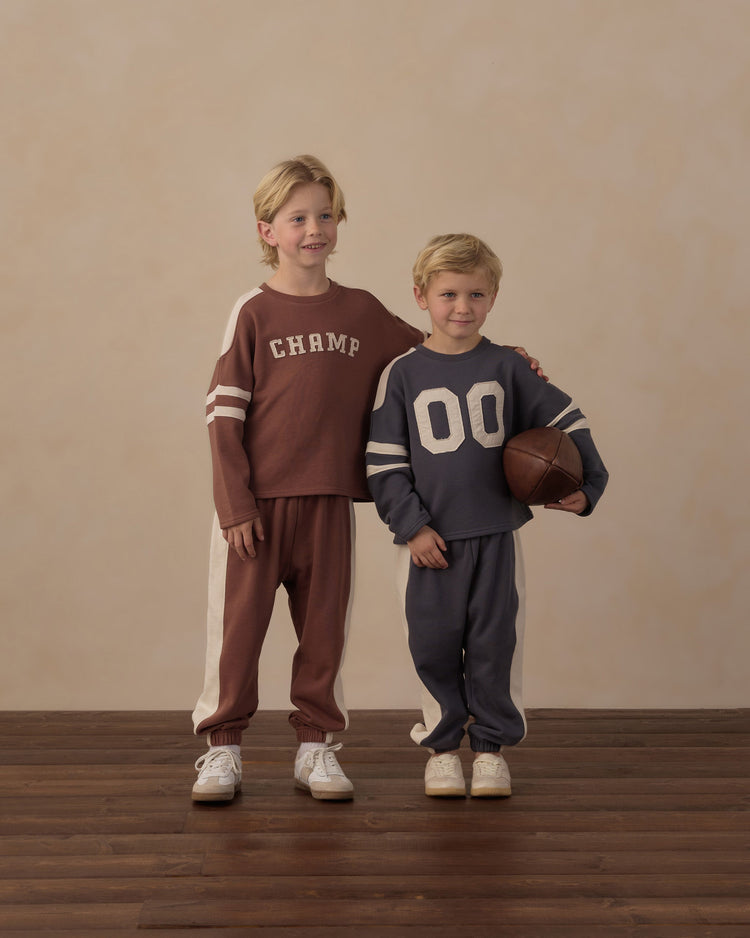 Hockey Sweatshirt Champ + Paneled Pant Mulberry