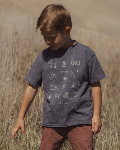 Raw Edge Tee Let's Go Camping