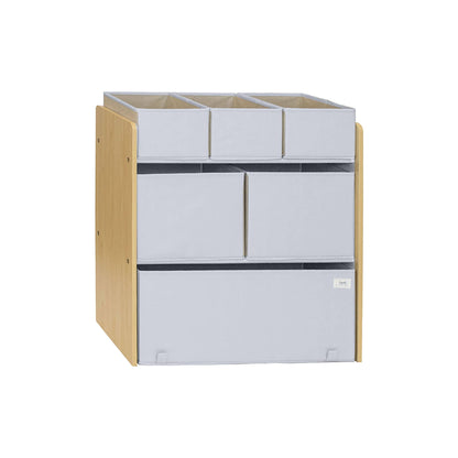 Recycled Fabric Multi-Bin Toy Organizer