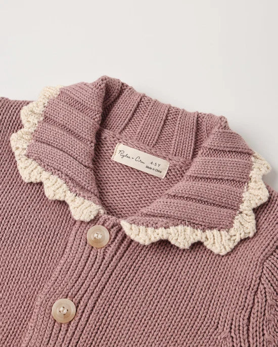 Collared Cardigan | Rosewood
