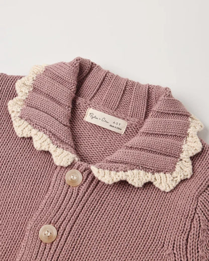 Collared Cardigan | Rosewood