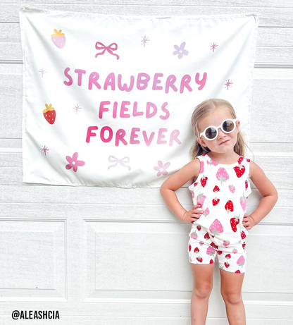 Strawberry Fields Forever Banner - Girls Room Wall Decor