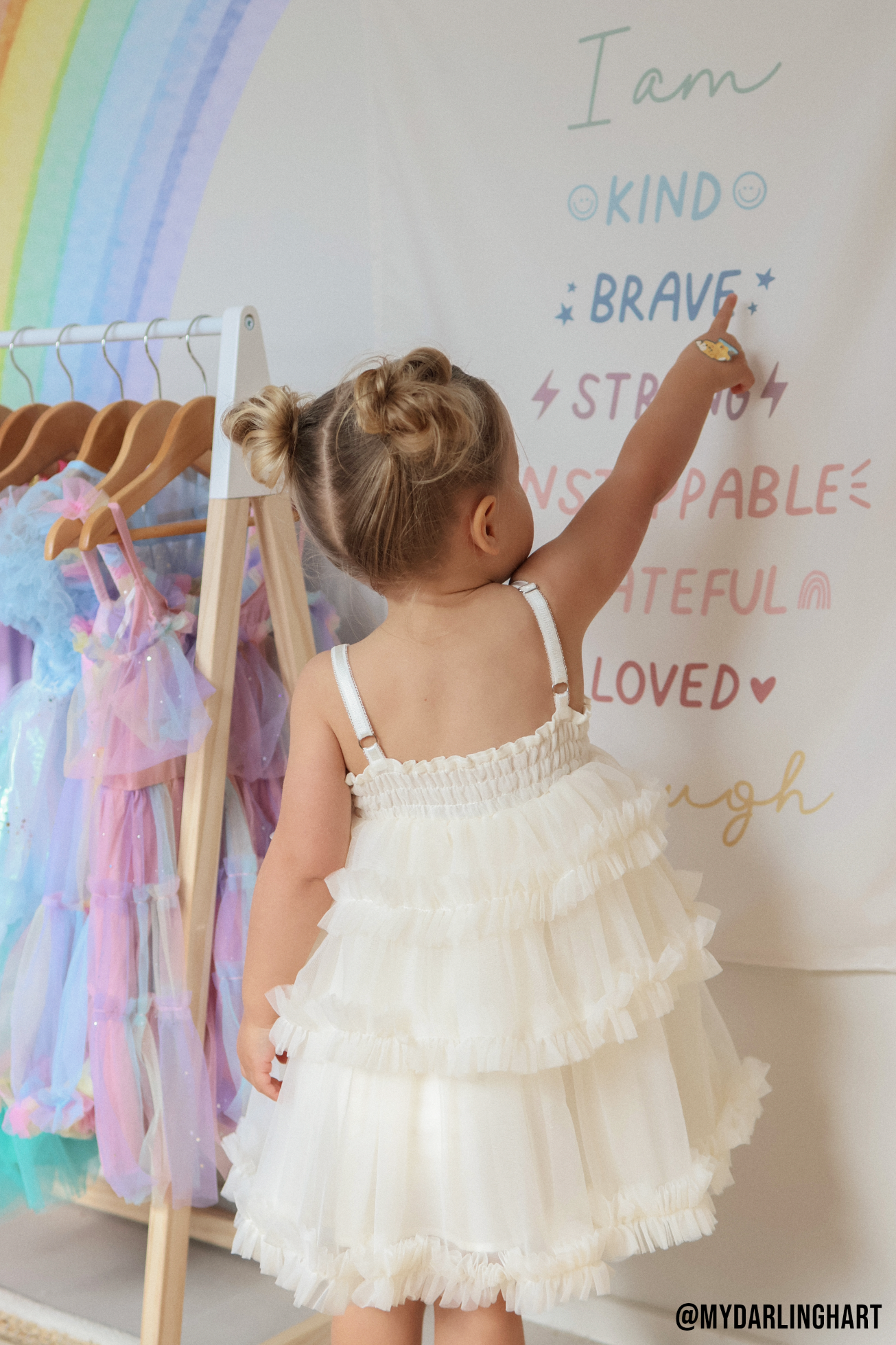 Affirmations Banner (Muted Rainbow) - Kids Wall Hanging
