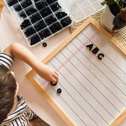 1" 200pc Black Magnetic Letters