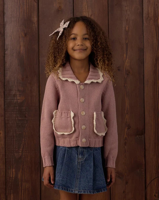 Collared Cardigan | Rosewood