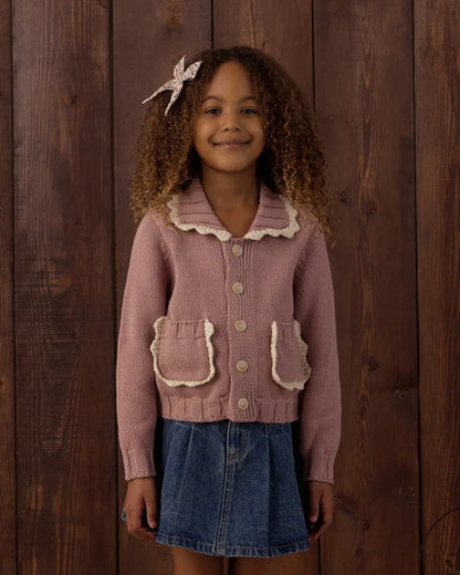 Collared Cardigan | Rosewood