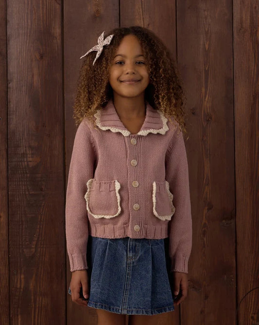 Collared Cardigan | Rosewood