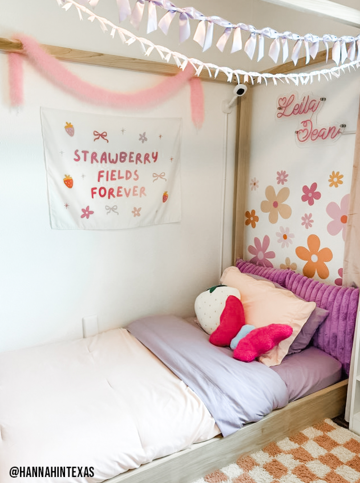 Strawberry Fields Forever Banner - Girls Room Wall Decor