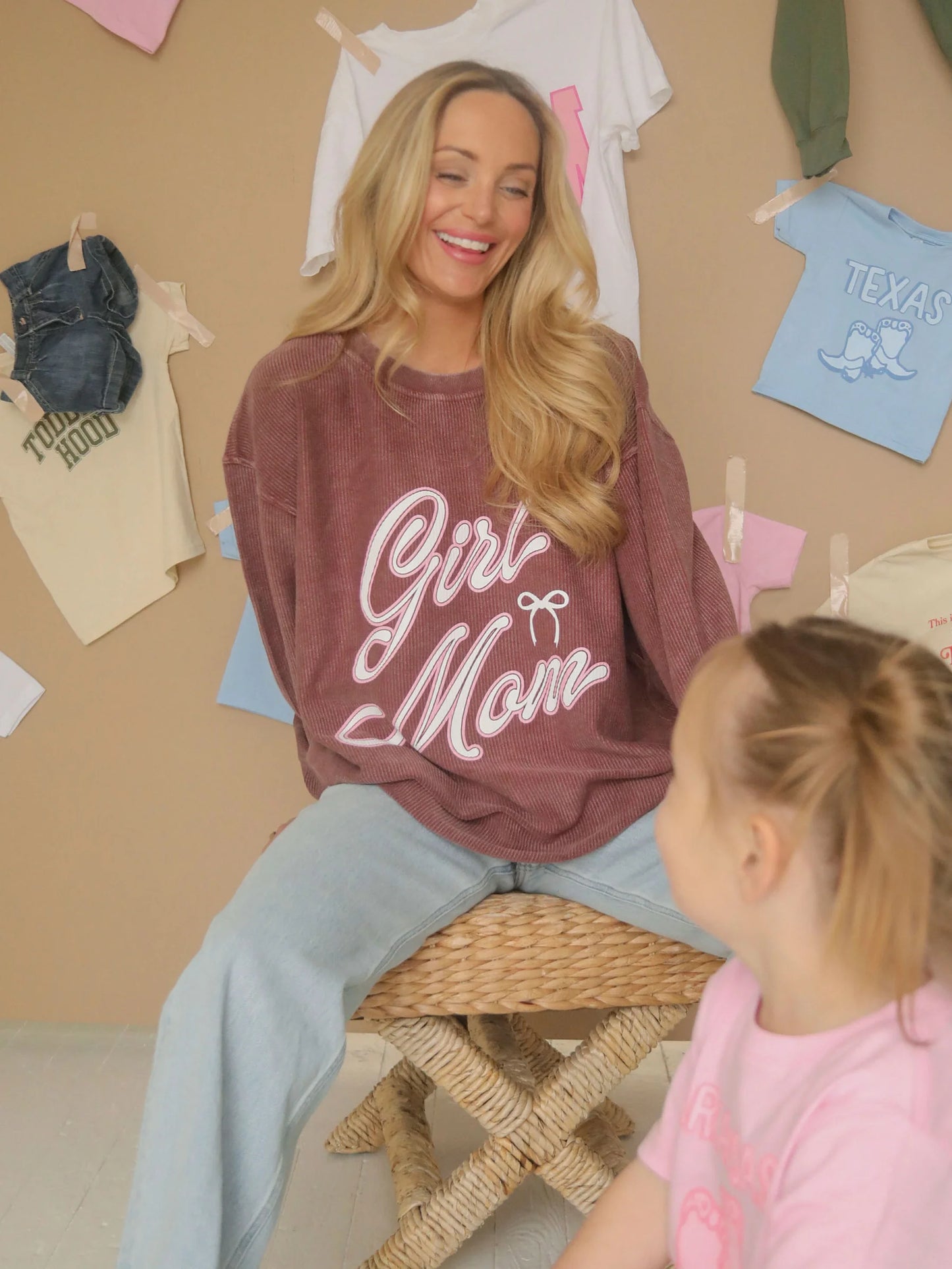 Girl Mom Corded Sweatshirt